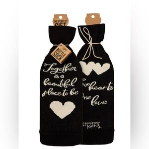 Primitives by Kathy Two Hearts One Love Bottle Sock